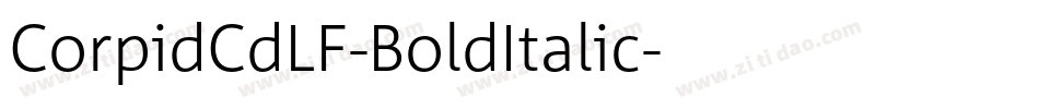 CorpidCdLF-BoldItalic字体转换