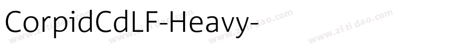 CorpidCdLF-Heavy字体转换