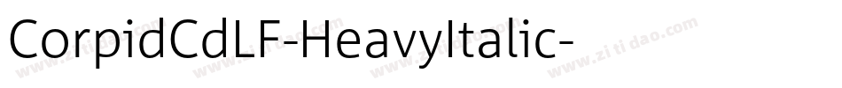CorpidCdLF-HeavyItalic字体转换
