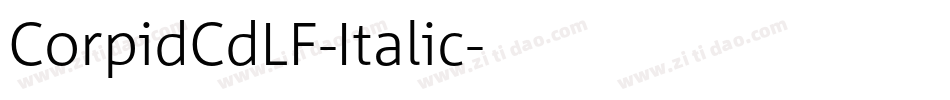 CorpidCdLF-Italic字体转换