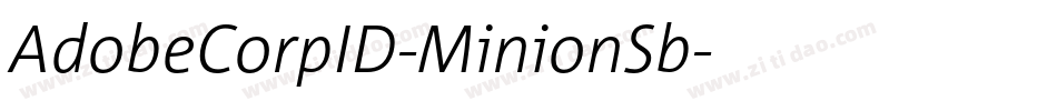 AdobeCorpID-MinionSb字体转换