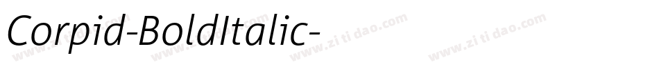 Corpid-BoldItalic字体转换