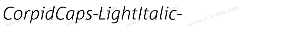 CorpidCaps-LightItalic字体转换