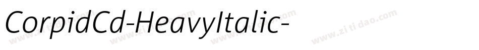 CorpidCd-HeavyItalic字体转换