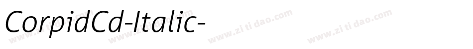 CorpidCd-Italic字体转换