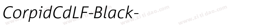CorpidCdLF-Black字体转换