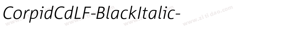 CorpidCdLF-BlackItalic字体转换
