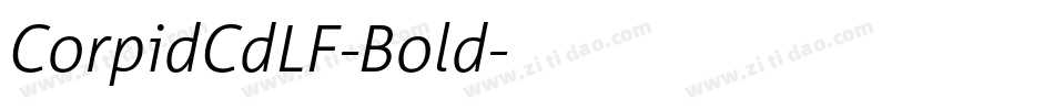 CorpidCdLF-Bold字体转换
