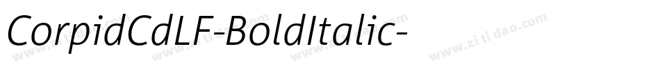 CorpidCdLF-BoldItalic字体转换