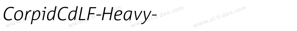 CorpidCdLF-Heavy字体转换