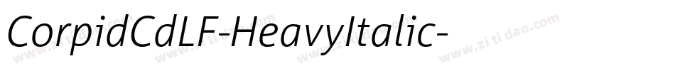 CorpidCdLF-HeavyItalic字体转换