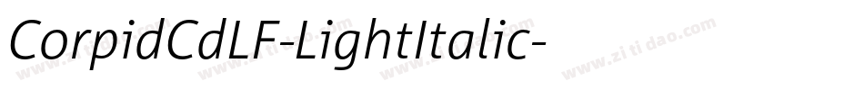 CorpidCdLF-LightItalic字体转换