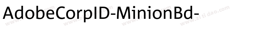 AdobeCorpID-MinionBd字体转换