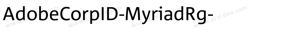 AdobeCorpID-MyriadRg字体转换