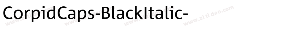 CorpidCaps-BlackItalic字体转换