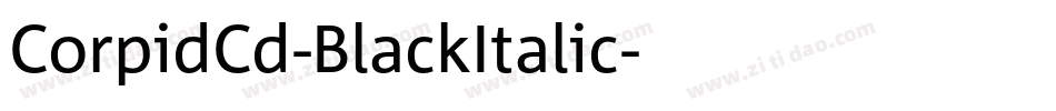 CorpidCd-BlackItalic字体转换