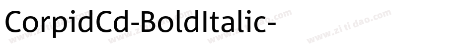 CorpidCd-BoldItalic字体转换
