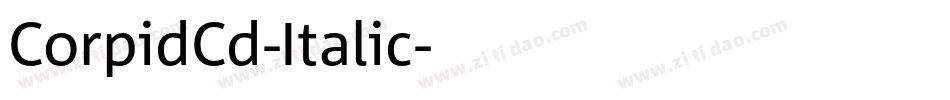 CorpidCd-Italic字体转换