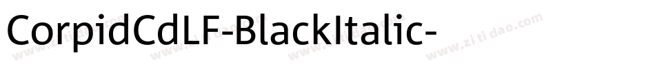 CorpidCdLF-BlackItalic字体转换