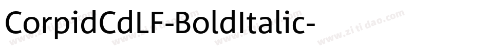 CorpidCdLF-BoldItalic字体转换