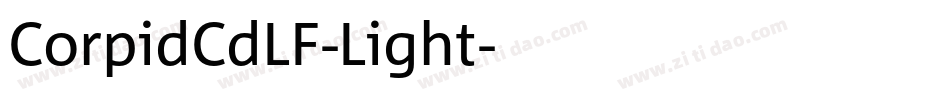 CorpidCdLF-Light字体转换