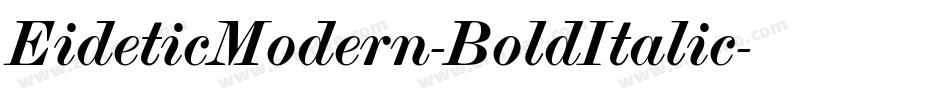 EideticModern-BoldItalic字体转换