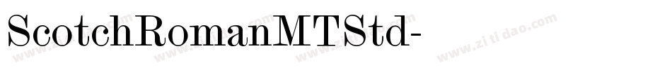 ScotchRomanMTStd字体转换
