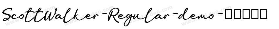 ScottWalker-Regular-demo字体转换