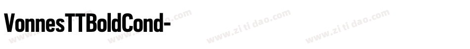 VonnesTTBoldCond字体转换