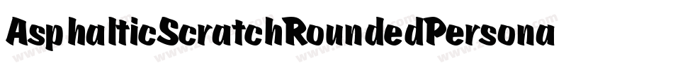AsphalticScratchRoundedPersonalUse-BPox字体转换