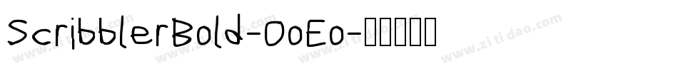 ScribblerBold-OoEo字体转换