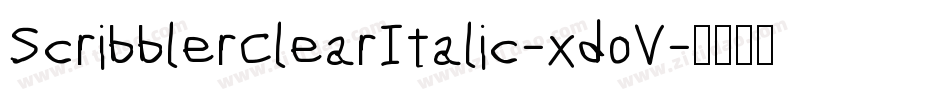 ScribblerClearItalic-xdoV字体转换