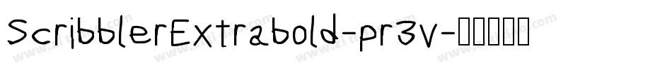 ScribblerExtrabold-pr3v字体转换