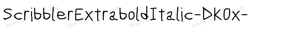 ScribblerExtraboldItalic-DK0x字体转换