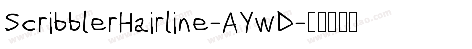 ScribblerHairline-AYwD字体转换
