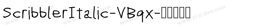 ScribblerItalic-VBqx字体转换