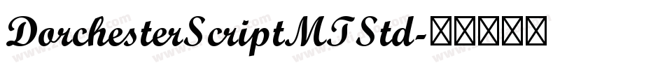 DorchesterScriptMTStd字体转换