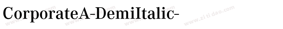 CorporateA-DemiItalic字体转换