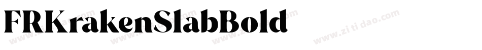 FRKrakenSlabBold字体转换