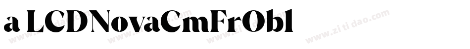 a_LCDNovaCmFrObl字体转换