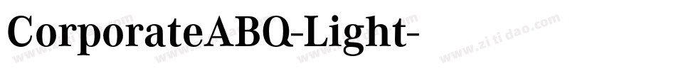 CorporateABQ-Light字体转换