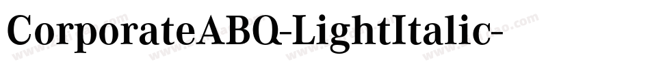 CorporateABQ-LightItalic字体转换