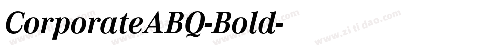 CorporateABQ-Bold字体转换