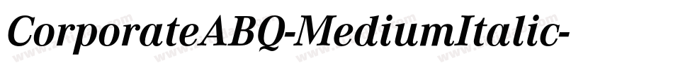 CorporateABQ-MediumItalic字体转换