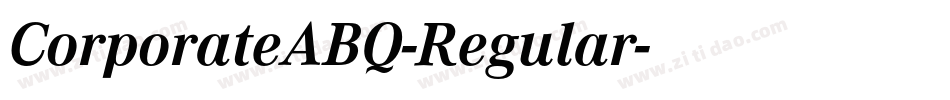 CorporateABQ-Regular字体转换