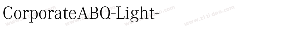 CorporateABQ-Light字体转换