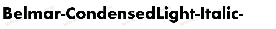 Belmar-CondensedLight-Italic字体转换