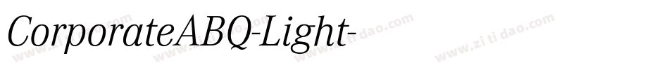 CorporateABQ-Light字体转换