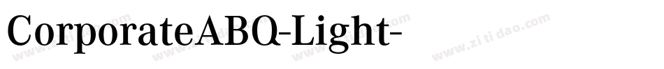 CorporateABQ-Light字体转换