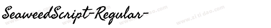 SeaweedScript-Regular字体转换